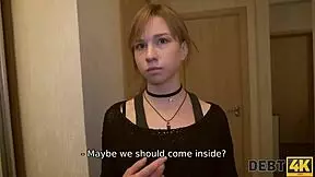 Debt4k redhead loves apple devices enough to fuck for the loan?