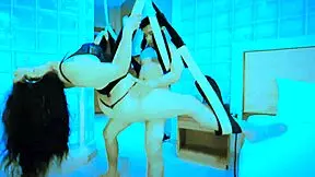 homemade couple rides hard on the love swing