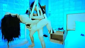 homemade couple rides hard on the love swing