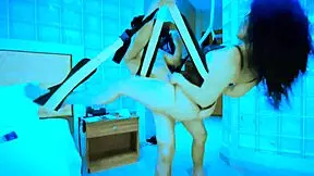 homemade couple rides hard on the love swing