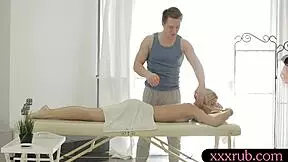 tight blonde nailed by masseur