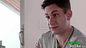 playful stepsiblings tease in stockings without crossing lines