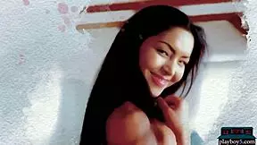 petite asian milf chloe rose does yoga and strips for playboy