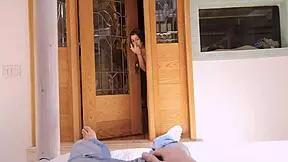 Step Brother Spies on Teen Sister's Ass Fucking in Shower Creampie