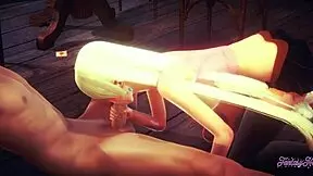 Scene 1: Elizabeth Liones’ blowjob and ravishing intercourse through an aspect of a 3D animated movie of the Seven Deadly Sins