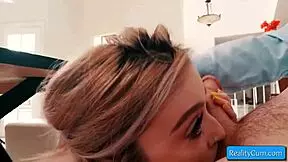 Slutty teen Paisley Porter sucks massive cock POV and loves it.