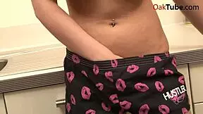 i masturbate as hot blonde teen in kitchen