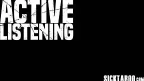 Submissive teen babysitter Adria Rae says she belongs to boss and is obedient.