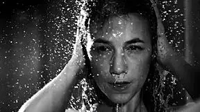 Showering sex of naked and wet 18-year-old lovers