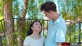 Does desperate boyfriend want to fuck petite Asian girlfriend Lulu Chu?