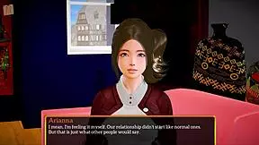 Anime Brunette Shaved Cowgirl with Monster Cock