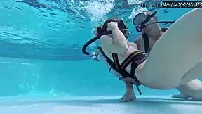Steamy pool scenes with Minnie