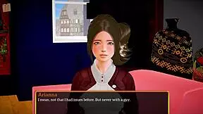 Anime Brunette Shaved Cowgirl with Monster Cock