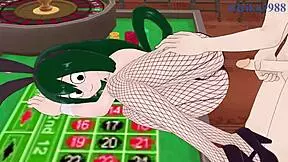 nejire hado and tsuyu asui BANG izuku midoriya in bunny girl INTENSE SEX - my hero academia hentai