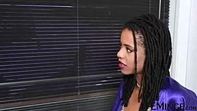 feminge 4k - ebony lesbian having fun with scissoring and toys