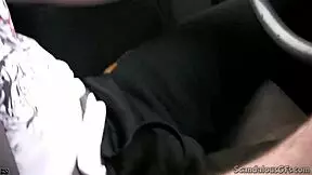 hot babe's passionate cock rub caught on hidden tape