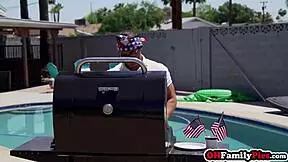 Hot Stepsisters Hime Marie And Kyler Quinn Get Hardcore Pussy Fucking At Barbecue