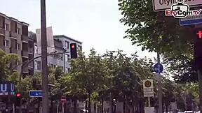 i'm interviewing this busty brunette amateur in the car for some outdoor pov action