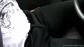 hot babe's passionate cock rub caught on hidden tape