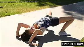 Teen Pornstar Fingers Herself Outdoors In Public Nude