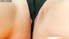 Teen masturbates at home while husband is at work, leading to squirting orgasm.