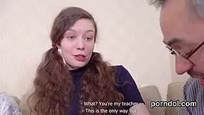 sweet bookworm gets tempted and nailed by senior lecturer 😍