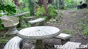 Fucking Sawyer Cassidy and Luna Luxe by the Ficus