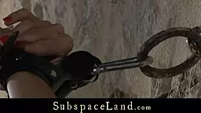 this delicious blonde teen slave gets tied up, whipped, and fucked in bdsm submission with blowjob.