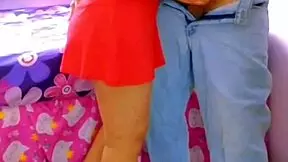 Wife In Red Dress Gets Fucked, But The Voyeur Wants In Too - Homemade Mexican Threesome?