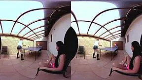 the three amazing table tennis pussies