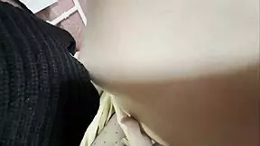 Very close cunnilingus in torn pantyhose, wet pussy nipple licking leads to female orgasm