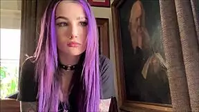 Goth Teen Squirts On Stepbrother's Cock In Taboo Creampie.