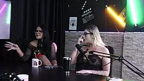 Brazilian woman in sheer red lingerie experiences group fun