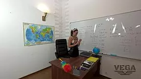 teacher took dildo, but can she handle the real big cock fucking?