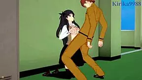 Saber and Rin Tohsaka and Shirou Emiya Intense Sex - Fate Stay Night Hentai