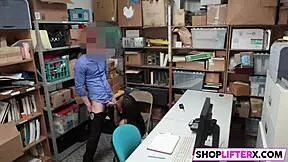 busty ebony teen 18+ failed at shoplifting