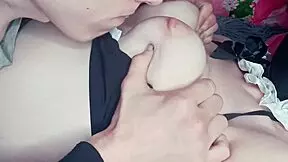 i was sucking the sweet and delicious tits of my young stepsister at home.