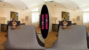 This sexy young black chick in vr makes my cock so hard