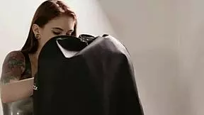 model gets eaten out by lesbian photographer in girl on girl oral