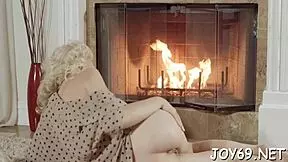 Honey intensely fingers her tight pussy with huge toys in this kinky solo performance.