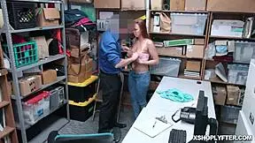 The LP officer says, I'm plowing Ornella Morgan's wide spread twat at work