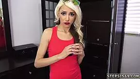 blond and latina teens with big boobs masturbate in taboo hardcore college scene, suspended step involved