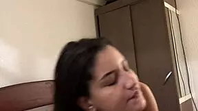 Young latina brunette gives tight ass first time in homemade doggystyle with Red Japaaa.