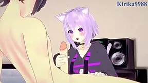 Wow! Inugami Korone And Nekomata Okayu In Intense Creampie Sex!