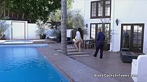 Slutty Bikini Teen 18+ Gags On Big Black Cock