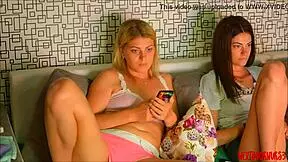 Hidden cam catches blonde masturbating to orgasm.