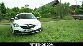 teen gets a special christmas gift from her neighbour on petitehoe