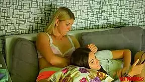 Hidden cam catches blonde masturbating to orgasm.