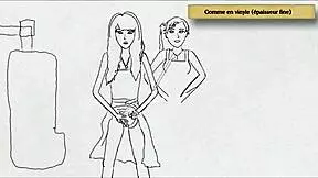 Teen girls peeing standing up in art academy home studio part 2. 😲