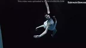 Andrejka swims underwater gracefully